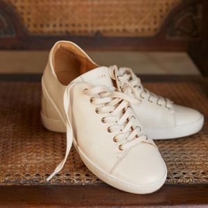 Sezane Jack Ecru Leather Sneakers size 7